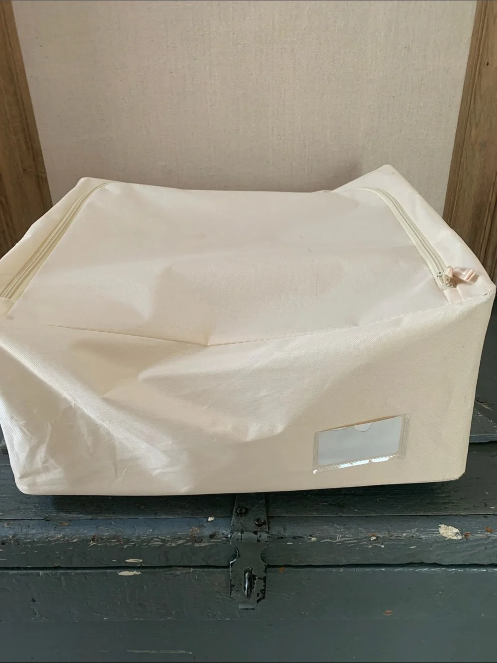 White Fabric Storage Box with Clear Window - Home Storage & Organization